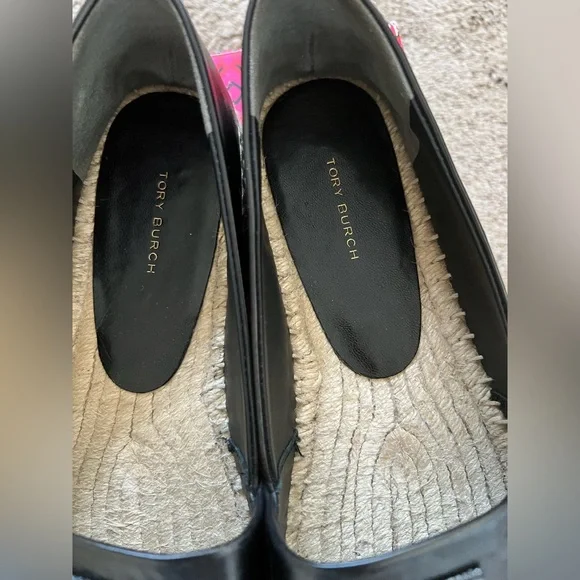 Tory Burch Black Leather Espadrilles - Picture 5 of 6